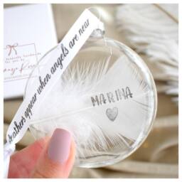 Amaya Rose Ltd Personalised Memorial Keepsake Bauble. Christmas Decoration Custom in Clear - thumbnail 8