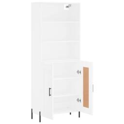 Berkfield Home Highboard White 69.5x34x180 cm Engineered Wood - thumbnail 4
