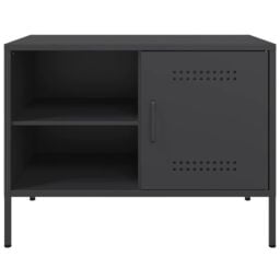 Berkfield Home TV Cabinet Black 68x39x50.5 cm Steel - thumbnail 6