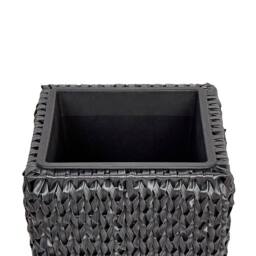 Wyld and Coco Set 2 Black PE Rattan Plant Pots Plastic Inserts Indoor and Sheltered - thumbnail 8