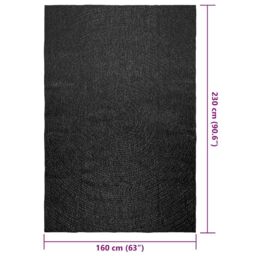 Berkfield Home Rug ZIZUR Anthracite 160x230 cm Jute Look Indoor & Outdoor - Size: Medium - thumbnail 9