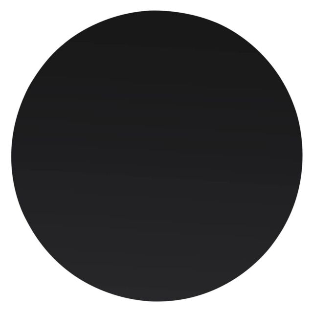 Berkfield Home Table Top Tempered Glass Round 600 mm in Black - image 1