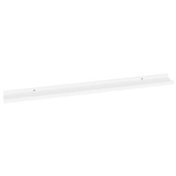 Berkfield Home Wall Shelves 2 pcs White 100x9x3 cm - Size: 100 x 9 x 3 cm - thumbnail 5