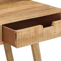 Berkfield Home Desk 100x45x90 cm Solid Rough Mango Wood in Brown - Size: 100 x 45 x 90 cm - thumbnail 5