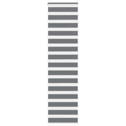 Berkfield Home Elegant Zebra Blind Dark Grey 65x230 cm Fabric Width 60.9 cm Polyester - thumbnail 2