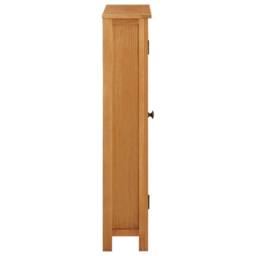 Berkfield Home Storage Cabinet 50x22x110 cm Solid Oak Wood in Brown - Size: 50 x 22 x 110 cm - thumbnail 4
