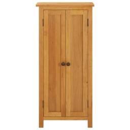 Berkfield Home Storage Cabinet 50x22x110 cm Solid Oak Wood in Brown - Size: 50 x 22 x 110 cm - thumbnail 3