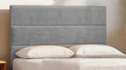 Knight Sleep York Plush Velvet Divan Storage Bed with 4 Drawers & Headboard in Silver - Size: Double - thumbnail 2