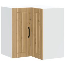 Berkfield Home Kitchen Wall Corner Cabinet Lucca Artisan Oak Engineered Wood in Brown - thumbnail 2