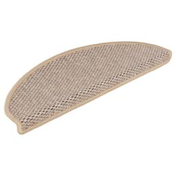 Berkfield Home Stair Mats Self-adhesive Sisal-Look 15 pcs 65x21x4 cm Light Beige - Size: Medium - thumbnail 4