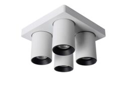 Lucide 'NIGEL' Dimmable Stylish Decorative Indoor LED Ceiling Spotlight GU10 in White - thumbnail 2
