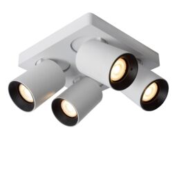Lucide 'NIGEL' Dimmable Stylish Decorative Indoor LED Ceiling Spotlight GU10 in White - thumbnail 3