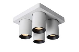 Lucide 'NIGEL' Dimmable Stylish Decorative Indoor LED Ceiling Spotlight GU10 in White