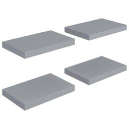 Berkfield Home Durable Floating Wall Shelves 4 pcs Grey 40x23x3.8 cm MDF - thumbnail 3