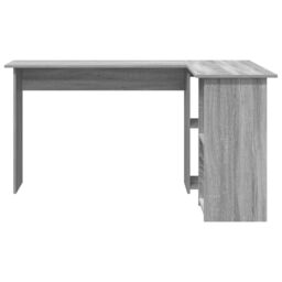 Berkfield Home Grey Computer Desk Grey Sonoma MDF Medium Storage Desk - thumbnail 4