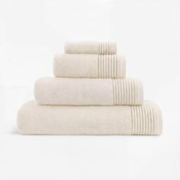 Bedable Plush Zero-Twist Cotton Towel - Face Towel - Hand Towel - Bath Towel -Bath Sheet in Cream - thumbnail 1