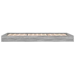 Berkfield Home Bed Frame Frame Grey Sonoma 75x190 cm Small Single Wood - thumbnail 5