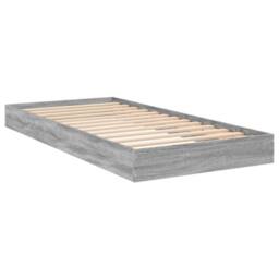 Berkfield Home Bed Frame Frame Grey Sonoma 75x190 cm Small Single Wood - thumbnail 3