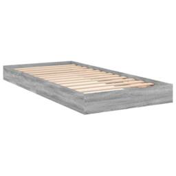 Berkfield Home Bed Frame Frame Grey Sonoma 75x190 cm Small Single Wood - thumbnail 6