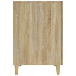 Berkfield Home Decorative Desk Sonoma Oak 140x50x75 cm Engineered Wood in Light Oak - Size: 140 x 50 x 75 cm - thumbnail 8