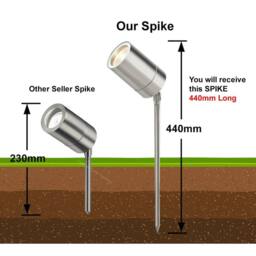 SPETLEK 12V Stainless Steel Garden Spike light in Silver - thumbnail 4