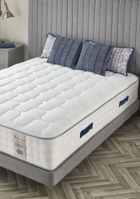 Somnior Medium Firm Hybrid Mattress 29CM - Cooling Wool & Memory Foam in White - Size: Small Double - image 1