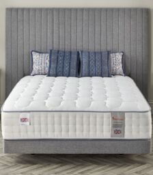 Somnior Medium Firm Hybrid Mattress 29CM - Cooling Wool & Memory Foam in White - Size: Small Double - thumbnail 2