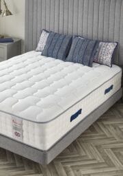 Somnior Medium Firm Hybrid Mattress 29CM - Cooling Wool & Memory Foam in White - Size: Small Double