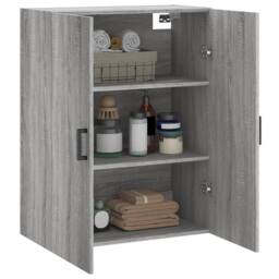 Berkfield Home Wall Mounted Cabinet Grey Sonoma 69.5x34x90 cm - thumbnail 5