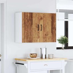 Berkfield Home Kitchen Wall Cabinet Kalmar Old Wood Engineered Wood in Brown - thumbnail 3