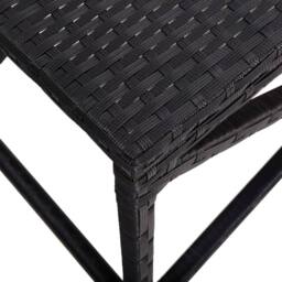 Berkfield Home Garden Bench 120 cm Poly Rattan Black - thumbnail 4