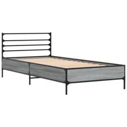 Berkfield Home Bed Frame without Mattress Grey Sonoma 90x190 cm Single - thumbnail 3