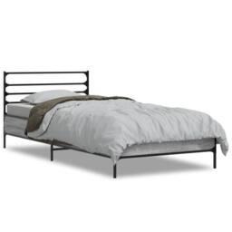 Berkfield Home Bed Frame without Mattress Grey Sonoma 90x190 cm Single - thumbnail 1