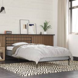 Berkfield Home Bed Frame without Mattress Grey Sonoma 90x190 cm Single - thumbnail 2