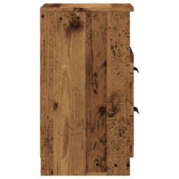 Berkfield Home Bedside Cabinets 2 pcs Old Wood 40x36x65 cm Engineered Wood in Brown - Size: 40 x 36 x 65 cm - thumbnail 6