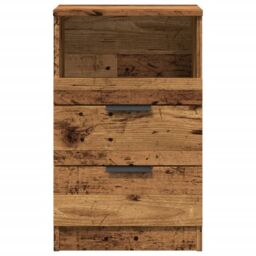 Berkfield Home Bedside Cabinets 2 pcs Old Wood 40x36x65 cm Engineered Wood in Brown - Size: 40 x 36 x 65 cm - thumbnail 5