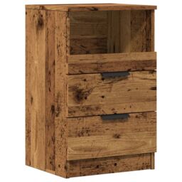 Berkfield Home Bedside Cabinets 2 pcs Old Wood 40x36x65 cm Engineered Wood in Brown - Size: 40 x 36 x 65 cm - thumbnail 2