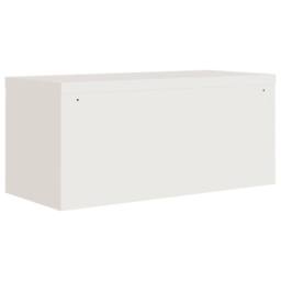 Berkfield Home File Cabinet White 90x40x40 cm Steel - Size: 90 x 40 x 40 cm - thumbnail 6