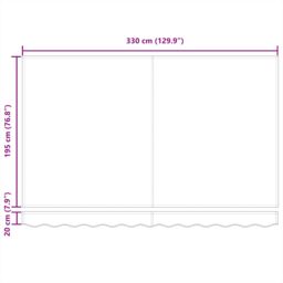 Berkfield Home Awning Replacement Fabric for 3.5x2 m Frame Multicolour Stripe - thumbnail 8