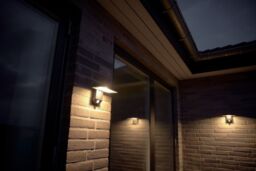 Nordlux Rica Outdoor Wall Light Solar Black Plastic Garden LED IP44 3000k - thumbnail 8
