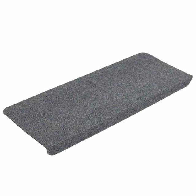 Berkfield Home Stair Mats Self-adhesive 15 pcs 65x24.5x3.5 cm Grey - Size: Medium - image 1