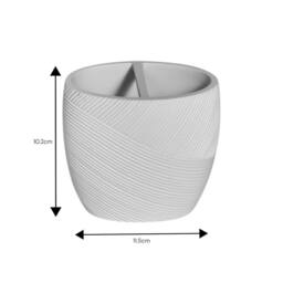 Showerdrape Ripple Textured 4 Piece Bathroom Accessory Set in White - thumbnail 8