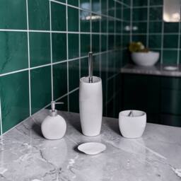 Showerdrape Ripple Textured 4 Piece Bathroom Accessory Set in White