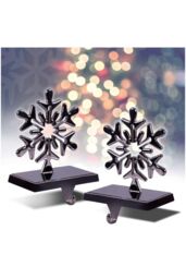Netagon Set of 2 Christmas Stocking Holders in Silver
