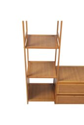 Living and Home 162CM Bamboo Clothes Garment Rack with Storage Shelves, Drawer Organiser in Brown - thumbnail 5