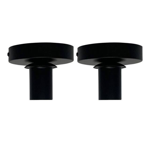 First Choice Lighting Set of 2 Cynthia - Black Ceiling Flush Lights for Easy Fit Shades - image 1
