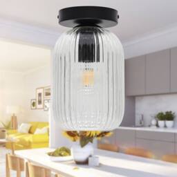 First Choice Lighting Set of 2 Cynthia - Black Ceiling Flush Lights for Easy Fit Shades - thumbnail 5