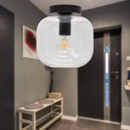First Choice Lighting Set of 2 Cynthia - Black Ceiling Flush Lights for Easy Fit Shades - thumbnail 4