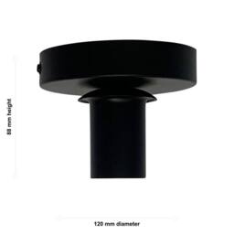 First Choice Lighting Set of 2 Cynthia - Black Ceiling Flush Lights for Easy Fit Shades - thumbnail 3