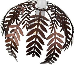 Happy Homewares Traditional Fern Leaf Design Ceiling Pendant Light Shade in Shiny in Bronze - thumbnail 4